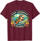 Fort Lauderdale Florida Cute Sea Turtle Surfing T-Shirt - T-Shirt | Maroon