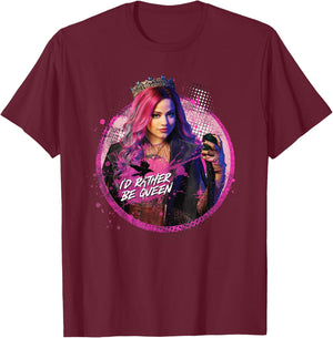 Disney Descendants 3 Audrey I'd Rather Be Queen T-Shirt - T-Shirt | Maroon