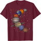 Galaxy Planets Sun Universe Outer Space Science T-Shirt - T-Shirt | Maroon