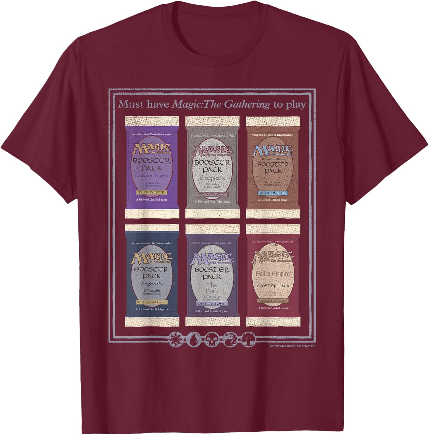 Magic: The Gathering Card Packs T-Shirt - T-Shirt | Maroon