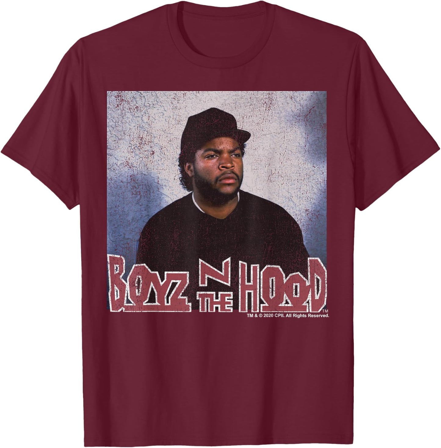 Boyz in The Hood Cube Slice T-Shirt - T-Shirt | Maroon