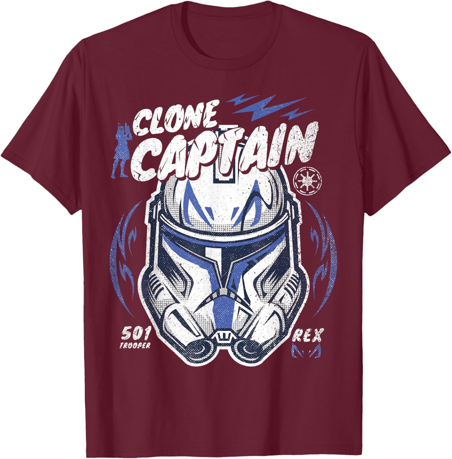 Star Wars Clone Wars Clone Captain Rex T-Shirt - T-Shirt | Maroon