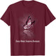 Butterfly Ribbon Sturge-Weber Syndrome Awareness T-Shirt - T-Shirt | Maroon