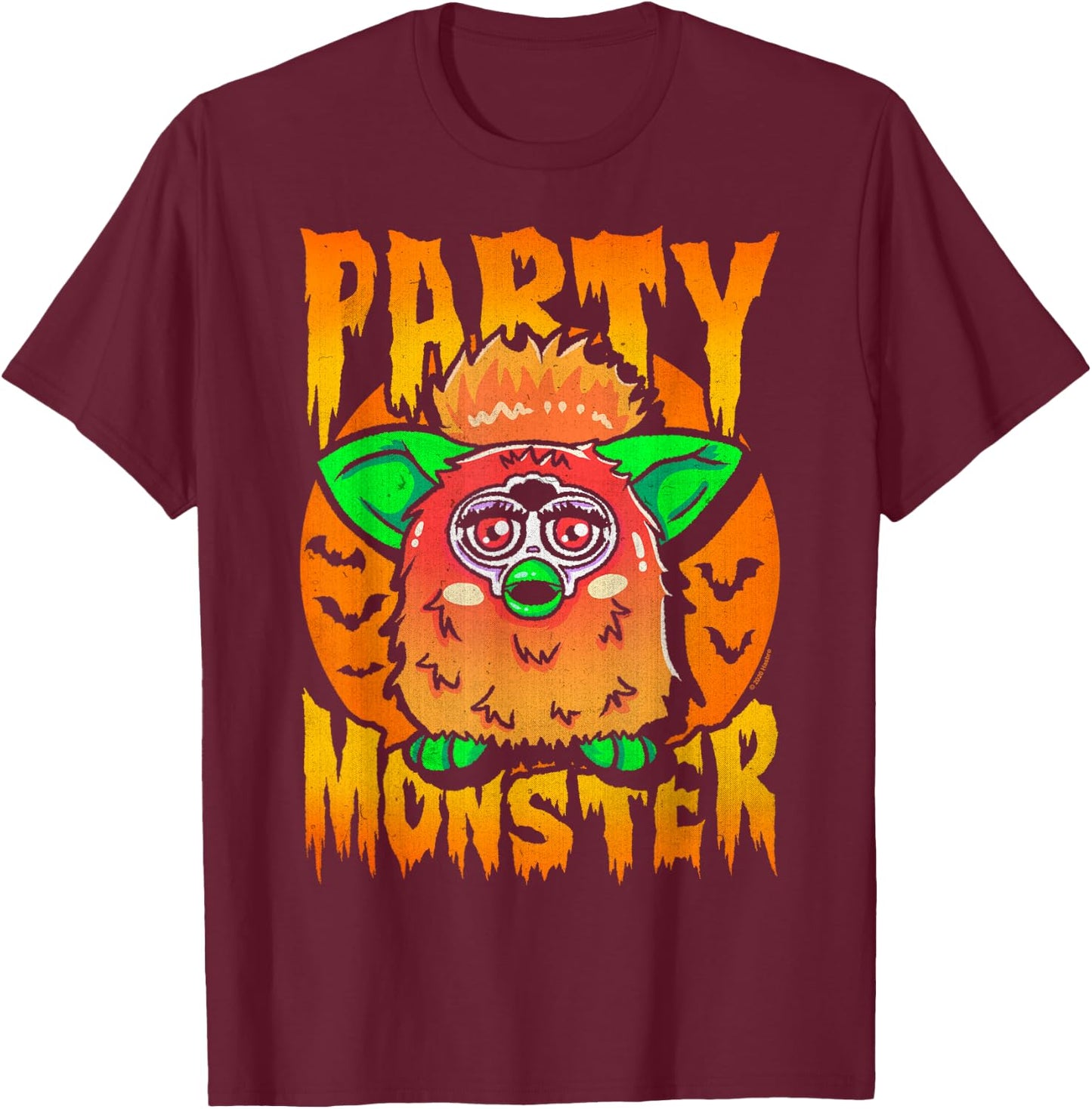 Furby Halloween Party Monster Vintage Scary Cute Poster T-Shirt - T-Shirt | Maroon