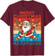 Merry Christmas Madafakas Festive Santa Claus Shooting Guns T-Shirt - T-Shirt | Maroon
