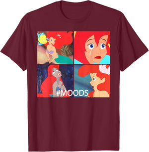 Disney The Little Mermaid Ariel Mood Panels Small T-Shirt - T-Shirt | Maroon