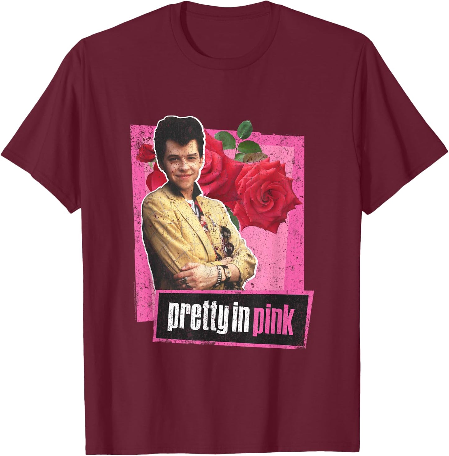 Pretty in Pink Duckie Rose T-Shirt - T-Shirt | Maroon
