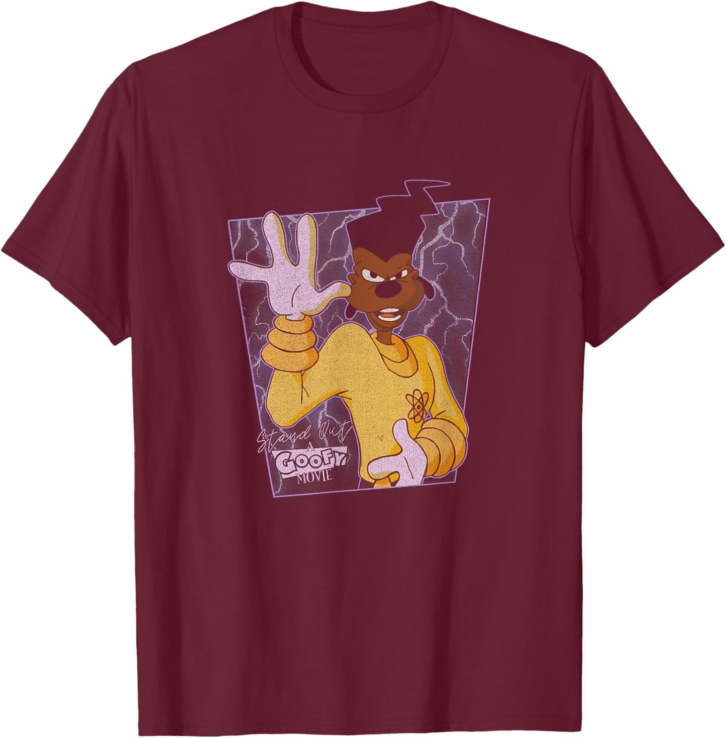 Disney Goofy Movie Powerline Poster T-Shirt - T-Shirt | Maroon