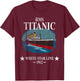 RMS TITANIC White Star Line Cruise Ship 1912 Boys Girls Kids T-Shirt - T-Shirt | Maroon