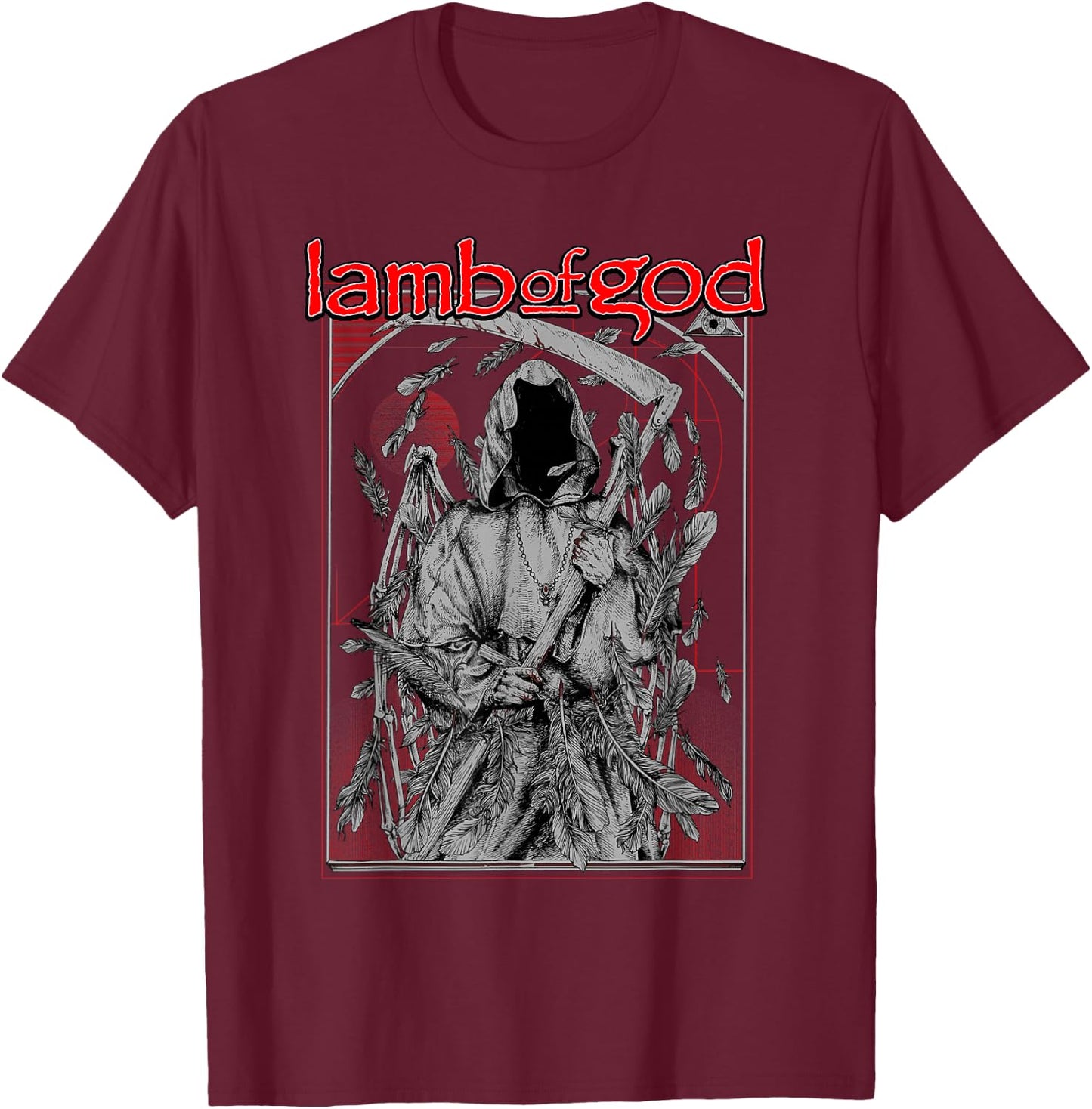 Lamb of God - Raf Reaper T-Shirt - T-Shirt | Maroon