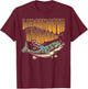 Largemouth Bass Wrangler Funny Bass Fisherman Fishing T-Shirt - T-Shirt | Maroon