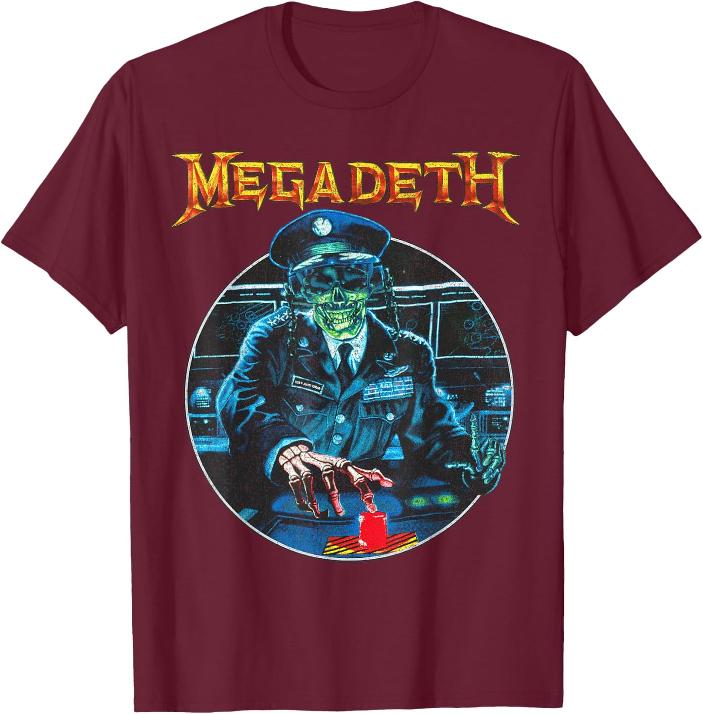 Megadeth - Vintage General Vic T-Shirt - T-Shirt | Maroon