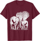 Elephant Family Elephant T-Shirt - T-Shirt | Maroon