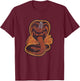 Cobra Kai Distressed Vintage Snake Logo TV Show T-Shirt - T-Shirt | Maroon