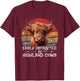 Retro Vintage Farmer | Easily Distracted By Highland Cows T-Shirt - T-Shirt | Maroon