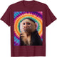 Tie-Dye Capuchin Monkey – Retro Hippie Funny Monkey T-Shirt - T-Shirt | Maroon