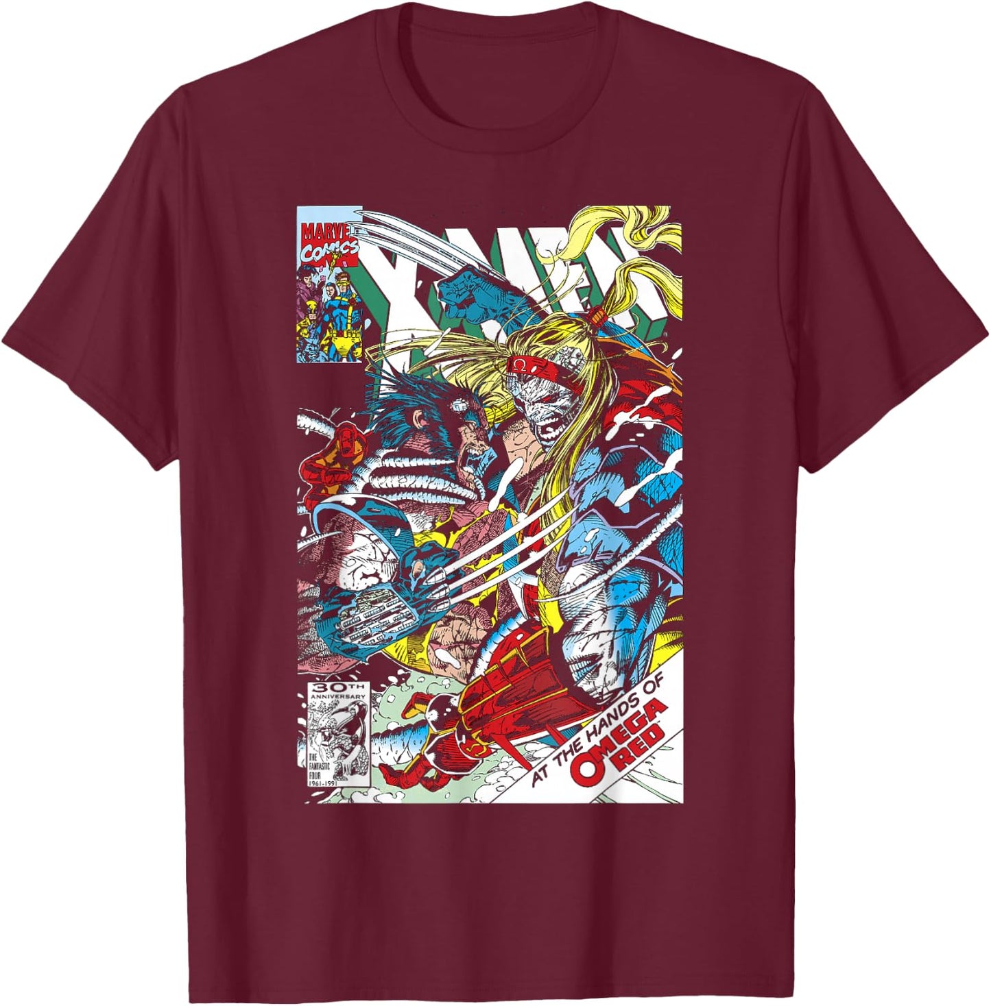 Marvel Omega Red Comic Book Cover Small T-Shirt - T-Shirt | Maroon
