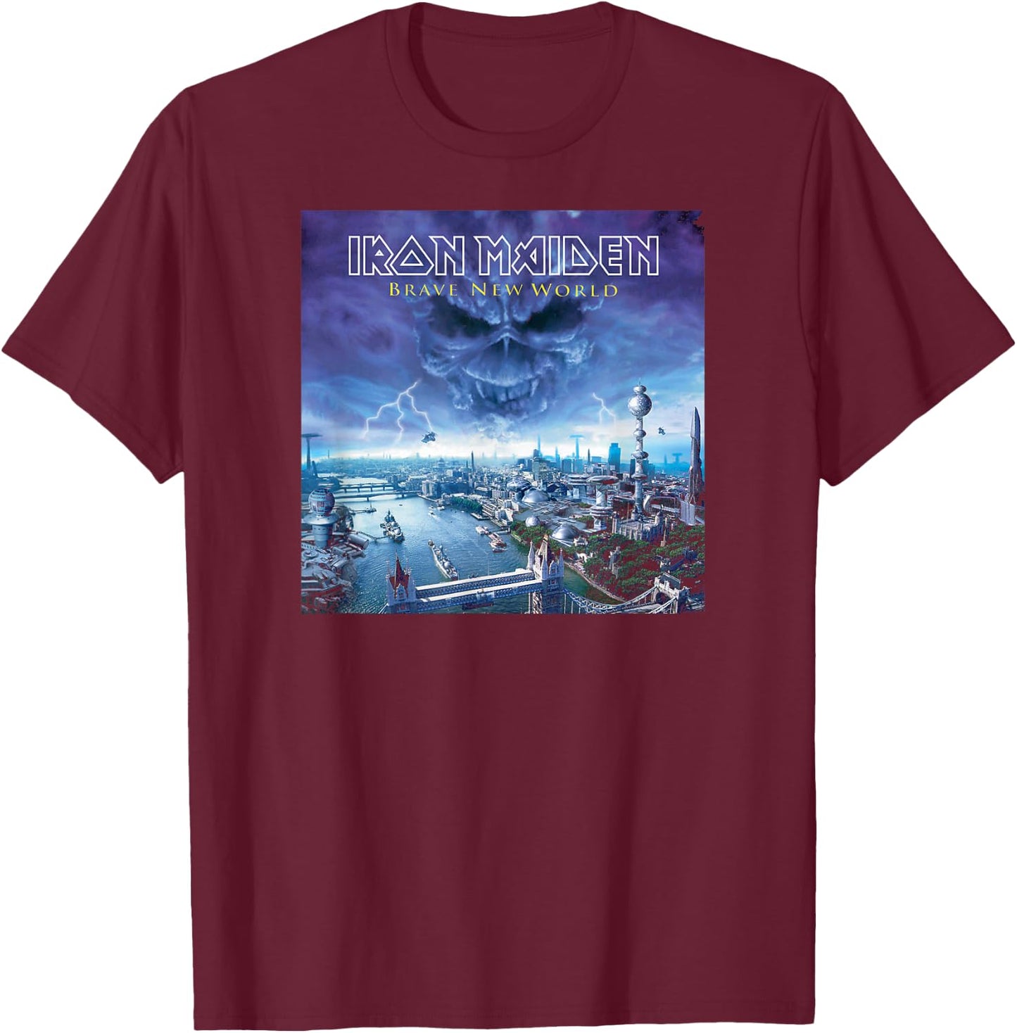 Iron Maiden - Brave New World T-Shirt - T-Shirt | Maroon