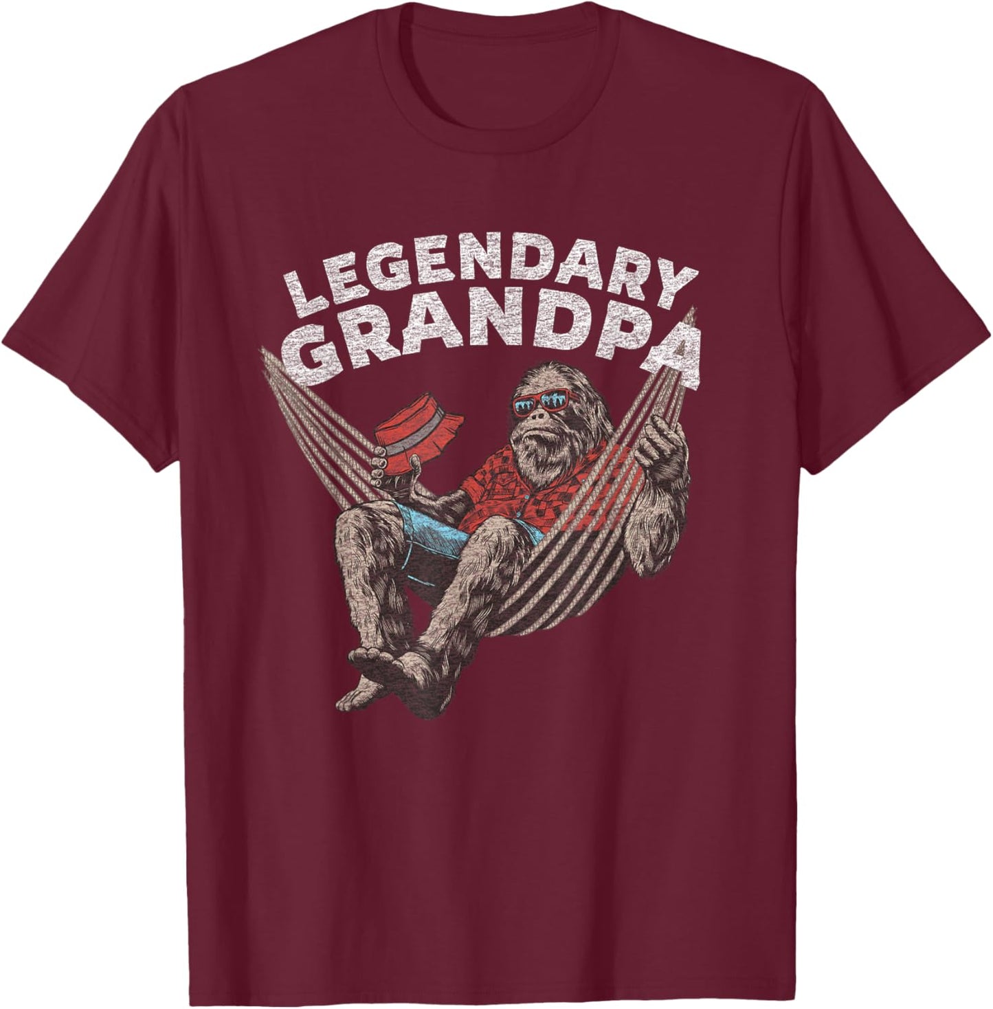 Funny Grandpa Legendary Saying T-Shirt - T-Shirt | Maroon