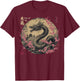 Red Chinese Cherry Blossom New Year 2024 Year of the Dragon T-Shirt - T-Shirt | Maroon