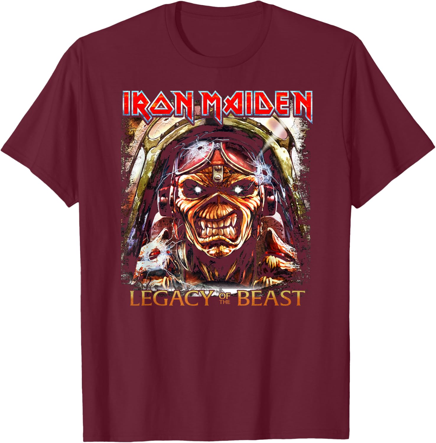 Iron Maiden - Legacy Aces T-Shirt - T-Shirt | Maroon