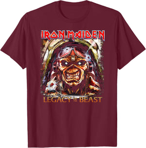 Iron Maiden - Legacy Aces T-Shirt - T-Shirt | Maroon