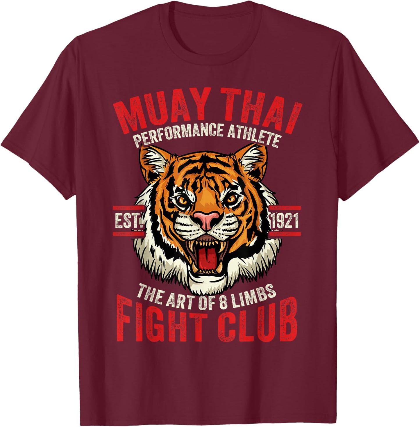 Muay Thai Thai Boxing T-Shirt - T-Shirt | Maroon