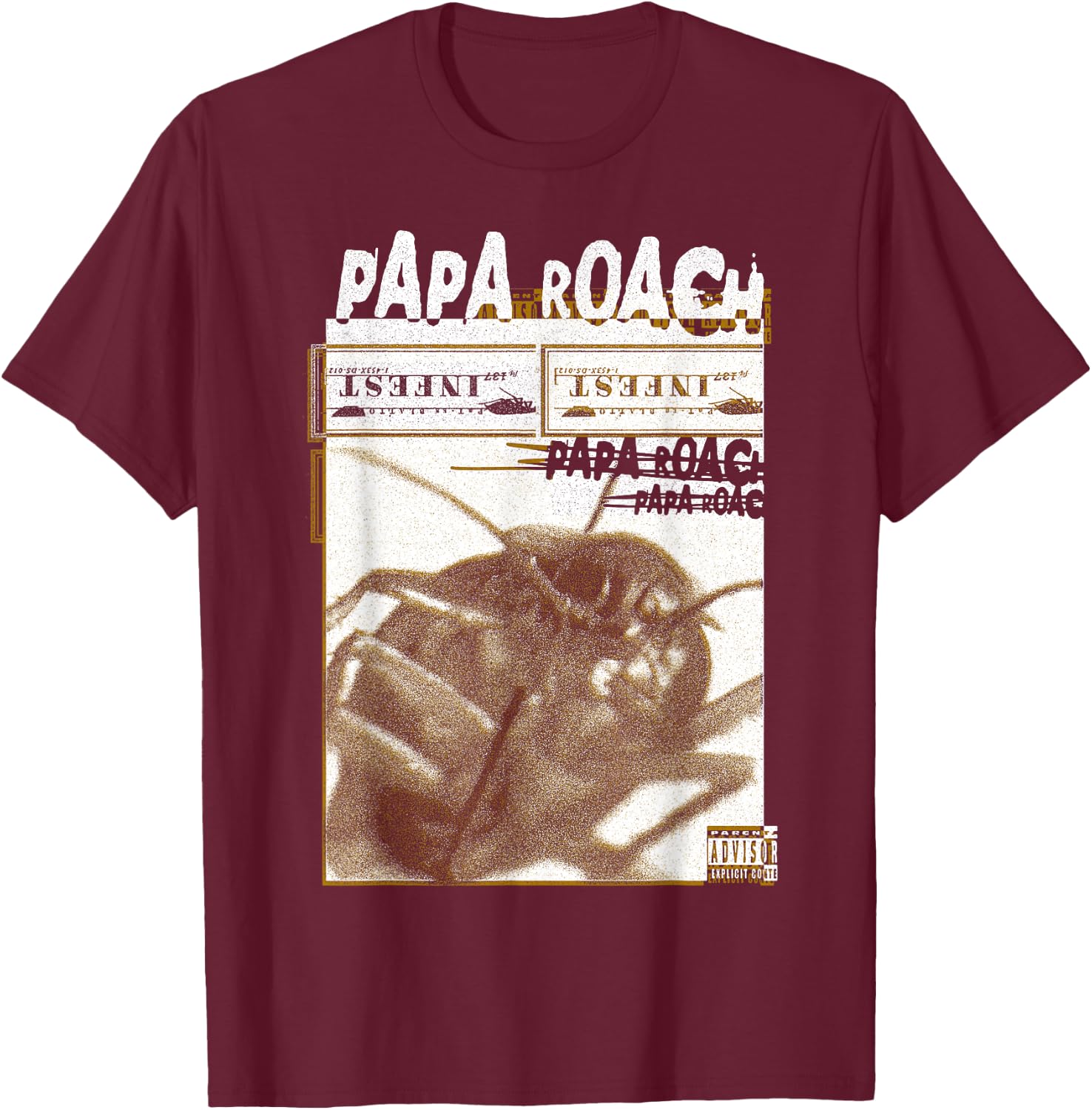Papa Roach - Official Merchandise - Infest Photo T-Shirt - T-Shirt | Maroon