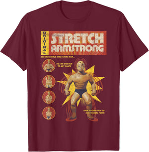 Stretch Armstrong Original Superhero Vintage Comic Book Cover T-Shirt - T-Shirt | Maroon