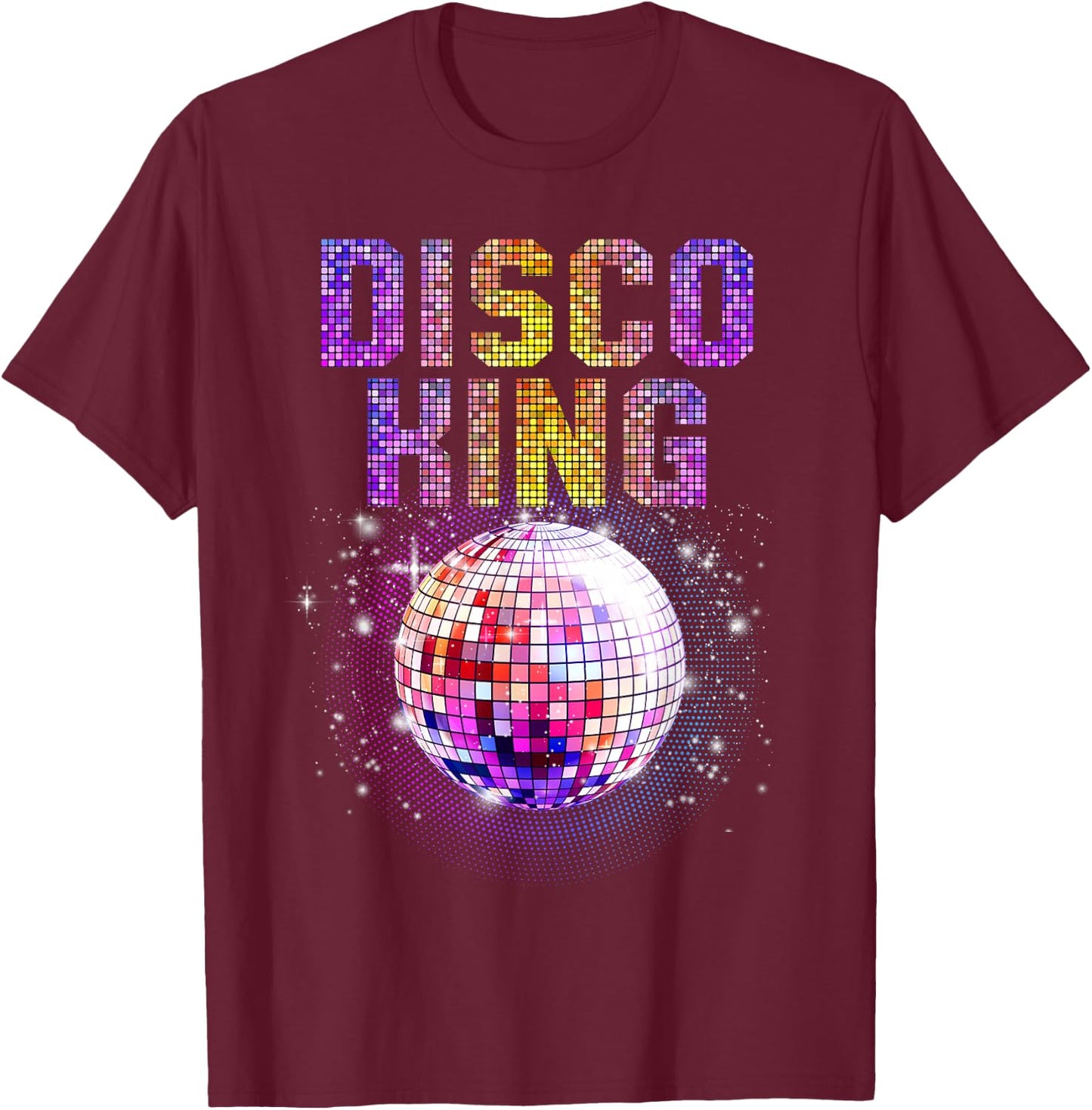 Best Disco Art Boys Groovy Dance Music Disco Lover T-Shirt - T-Shirt | Maroon