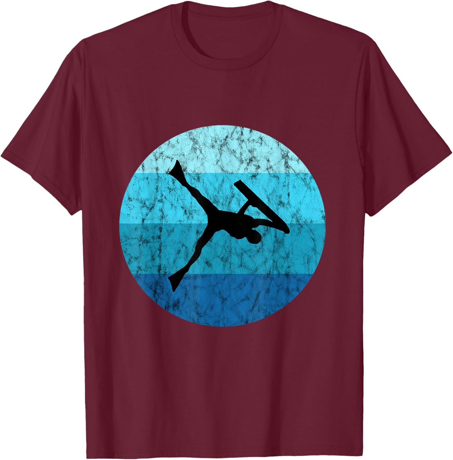 Bodyboard Surfer Retro Vintage Ocean Water Sport Bodyboarder T-Shirt - T-Shirt | Maroon