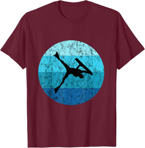 Bodyboard Surfer Retro Vintage Ocean Water Sport Bodyboarder T-Shirt - T-Shirt | Maroon