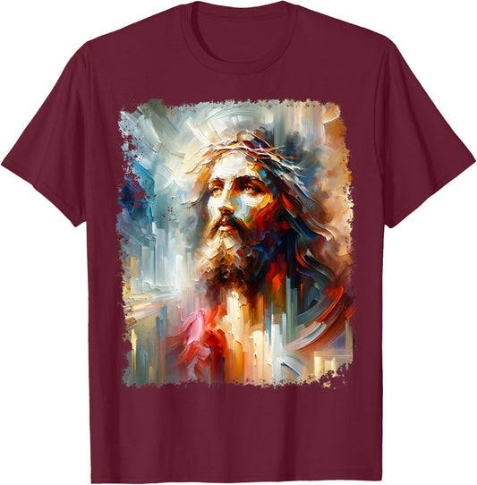 Jesus Christ Christian T-Shirt - T-Shirt | Maroon