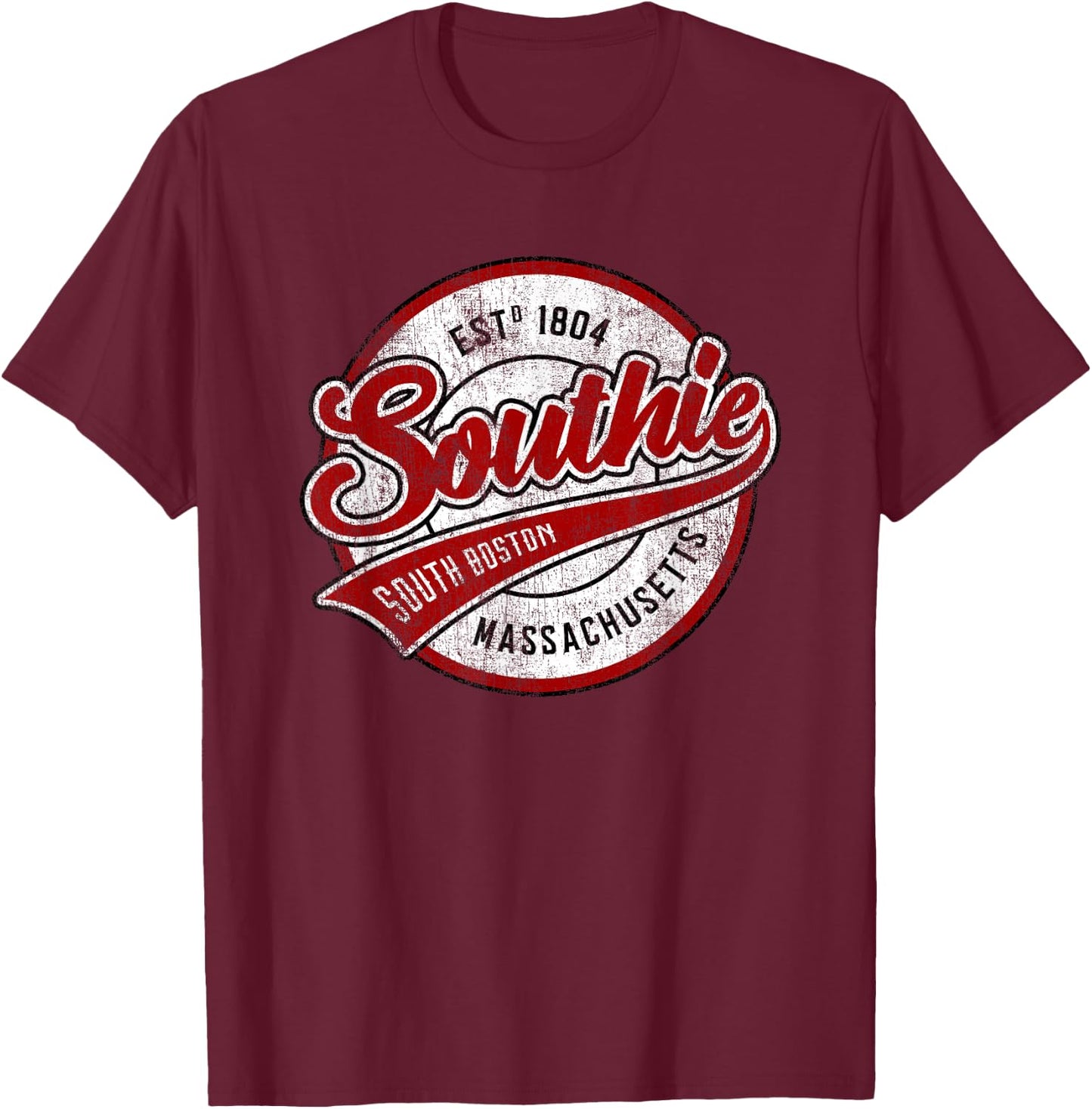 Southie Boston Massachusetts Irish South Boston Boxing T-Shirt - T-Shirt | Maroon