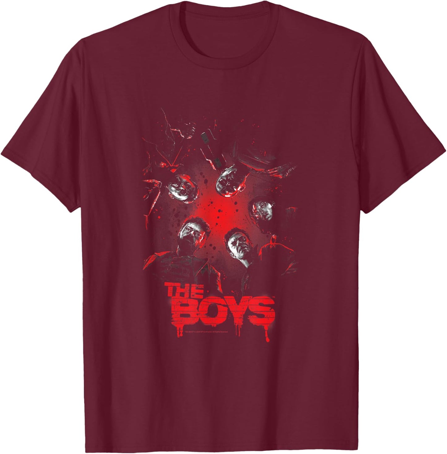 The Boys The Boys Group Photo Small T-Shirt - T-Shirt | Maroon