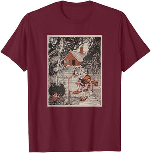 Rumpelstiltskin Singing and Dancing Around The Campfire T-Shirt - T-Shirt | Maroon