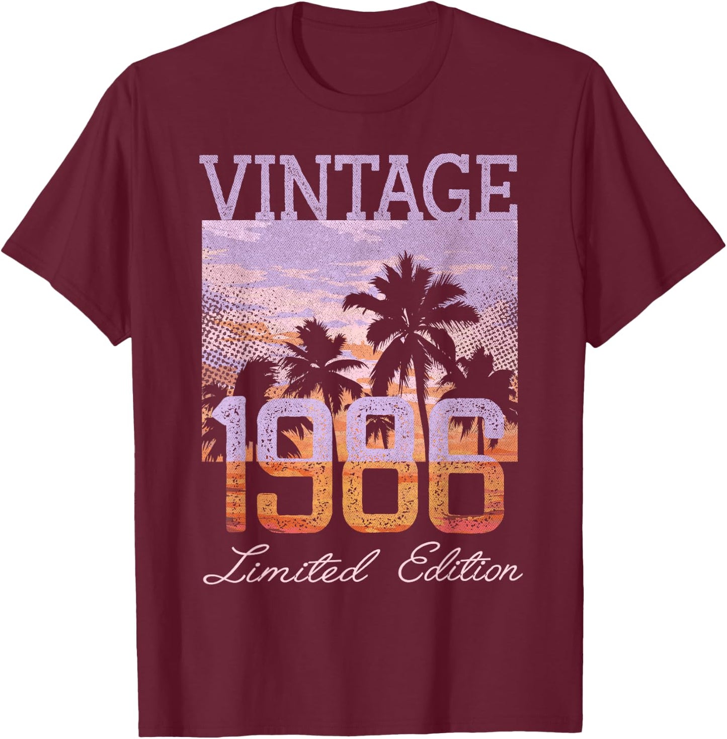 Vintage 1986 Limited Edition 39th Birthday 39 Year Old Gifts T-Shirt - T-Shirt | Maroon