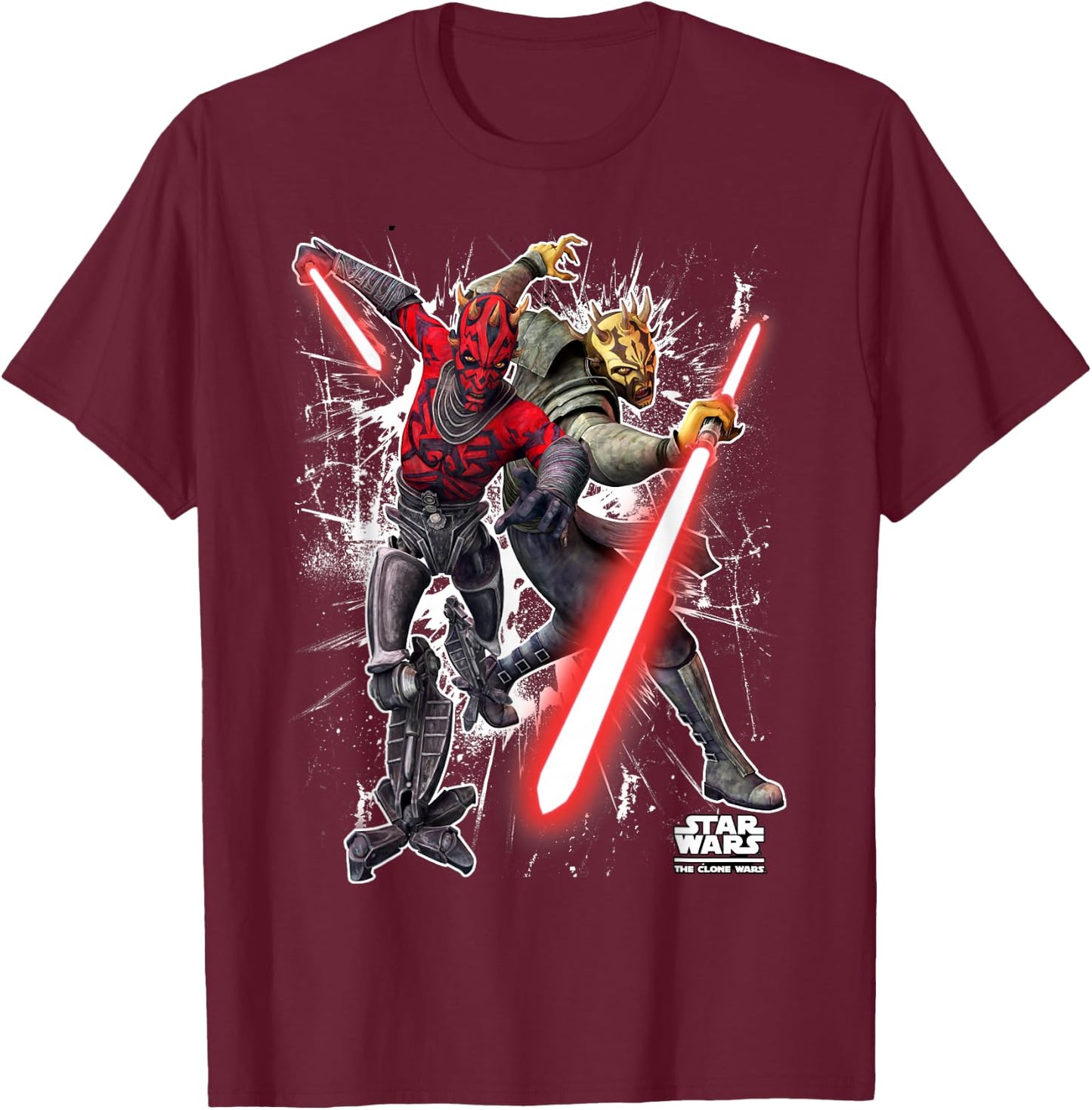 Star Wars: The Clone Wars Darth Maul & Savage Opress T-Shirt - T-Shirt | Maroon