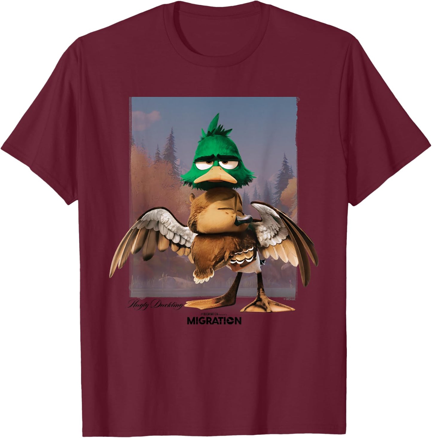 Migration Hug T-Shirt - T-Shirt | Maroon