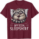 Official Sleepshirt Raccoon Pajamas Racoon T-Shirt - T-Shirt | Maroon