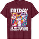 Friday is my second favorite "F" Word for funny Cats T-Shirt - T-Shirt | Maroon