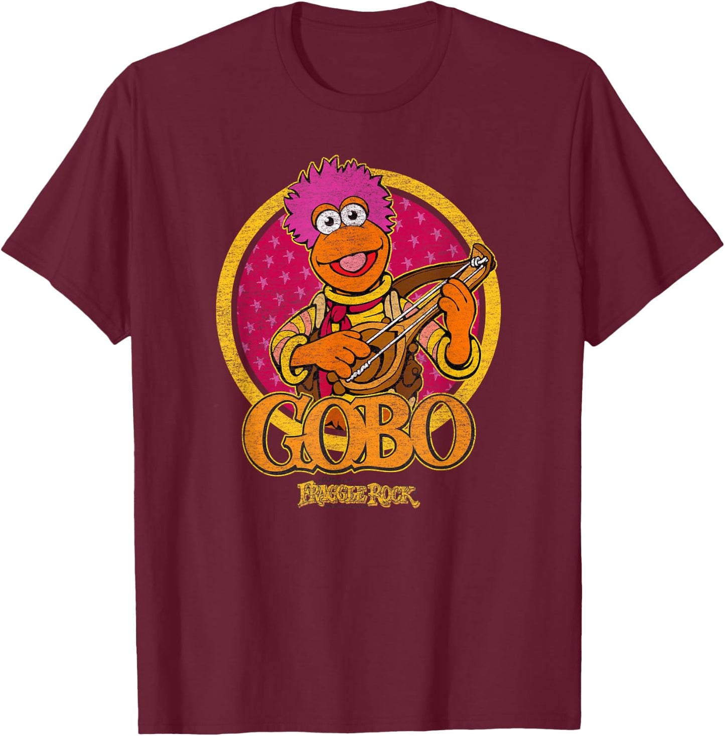 Fraggle Rock Gobo Circle T-Shirt - T-Shirt | Maroon