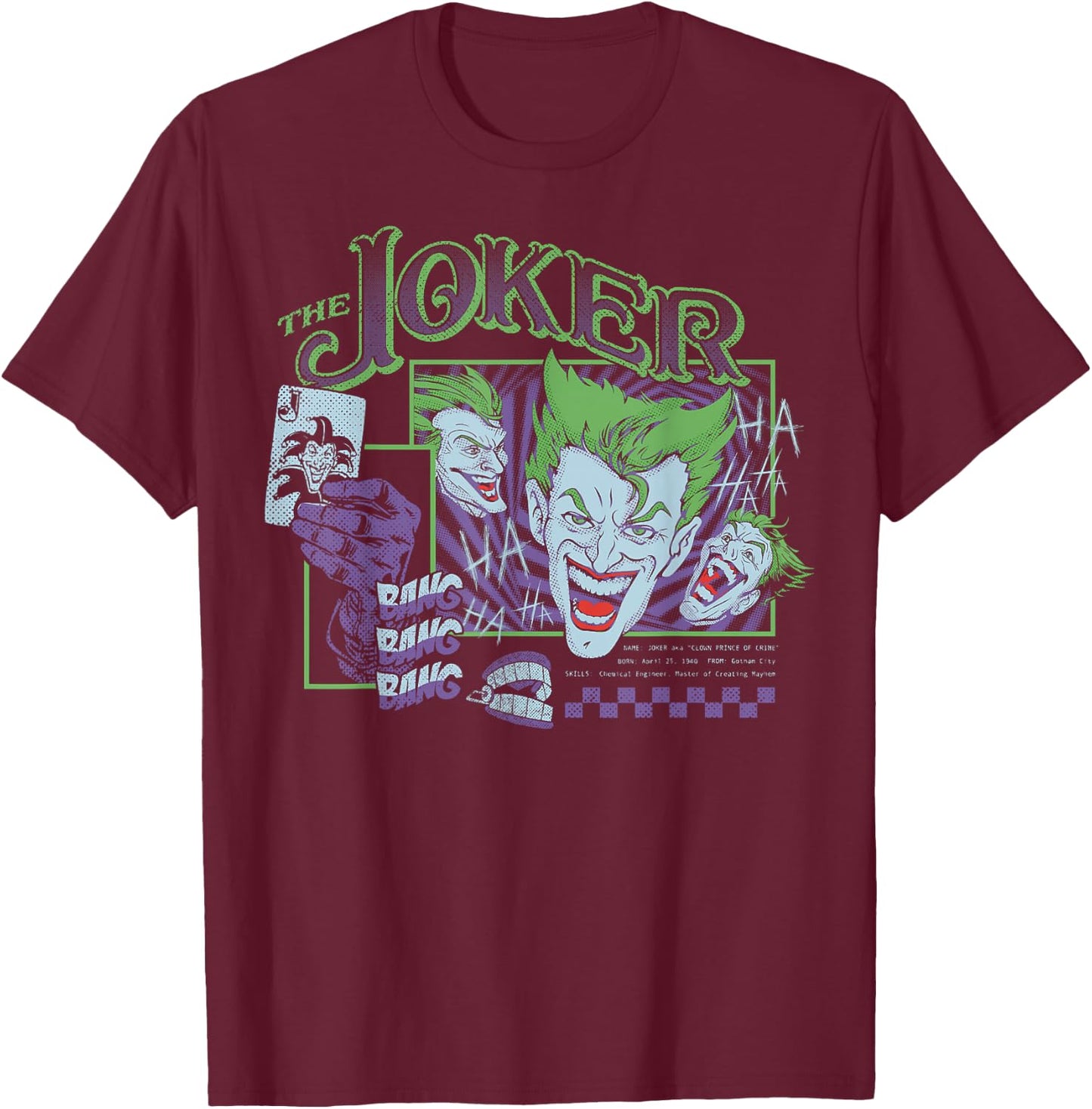 DC Comics Batman Joker Trip T-Shirt - T-Shirt | Maroon
