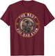 Best Pug Dad Ever Black Pugs Owner Vintage Dog Lover T-Shirt - T-Shirt | Maroon