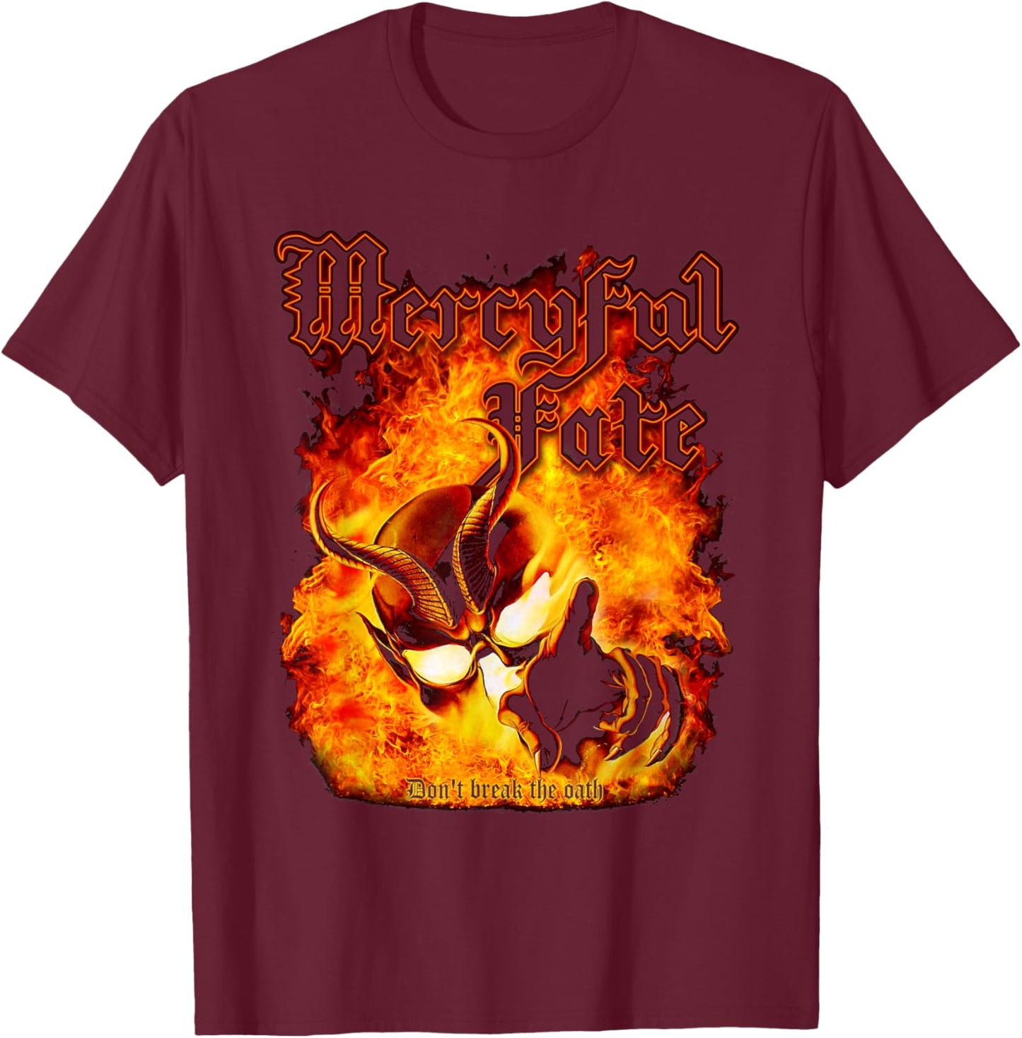 Mercyful Fate Don't Break The Oath , Small, Black T-Shirt - T-Shirt | Maroon