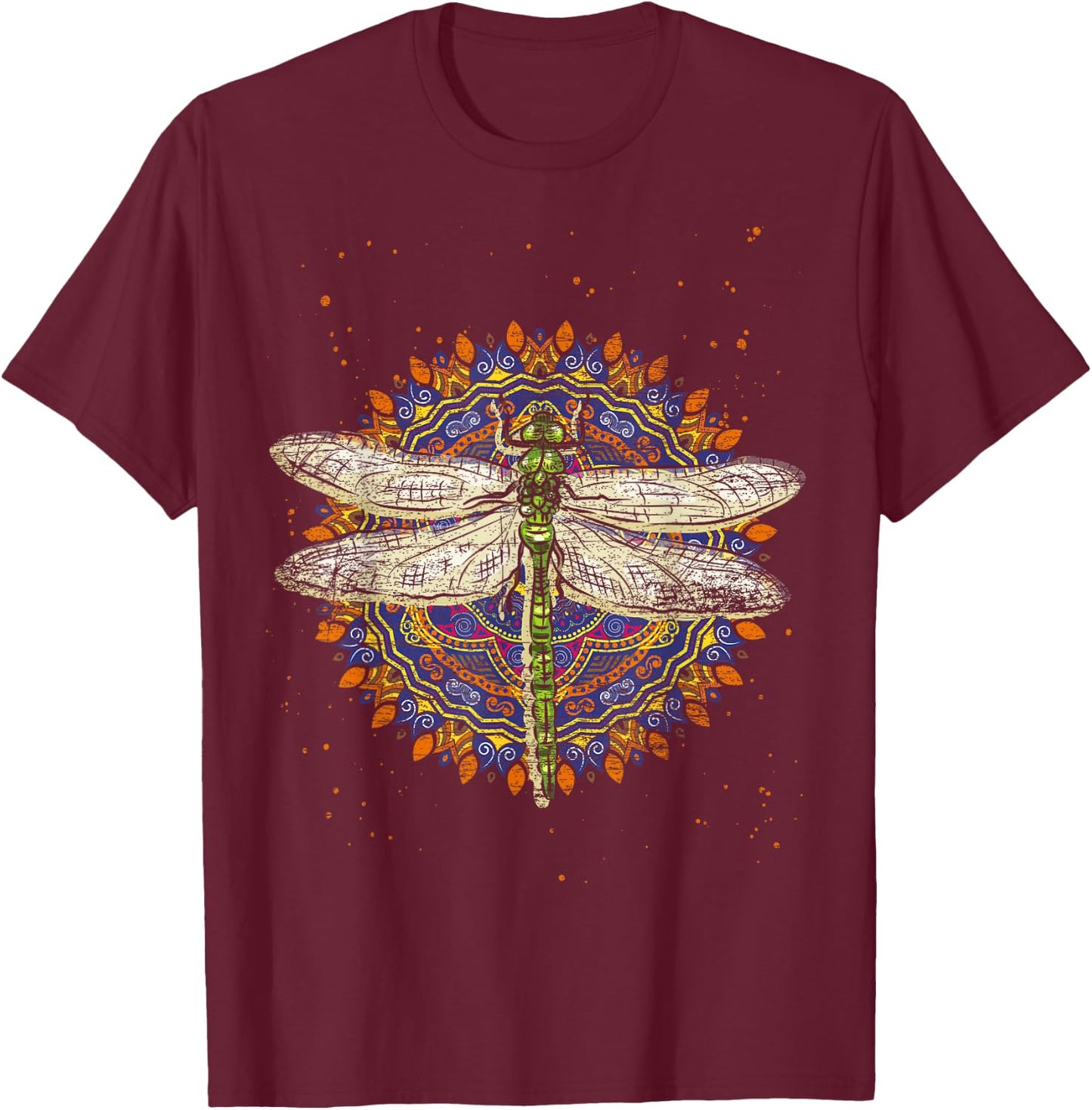Retro Dragonfly T-Shirt - T-Shirt | Maroon