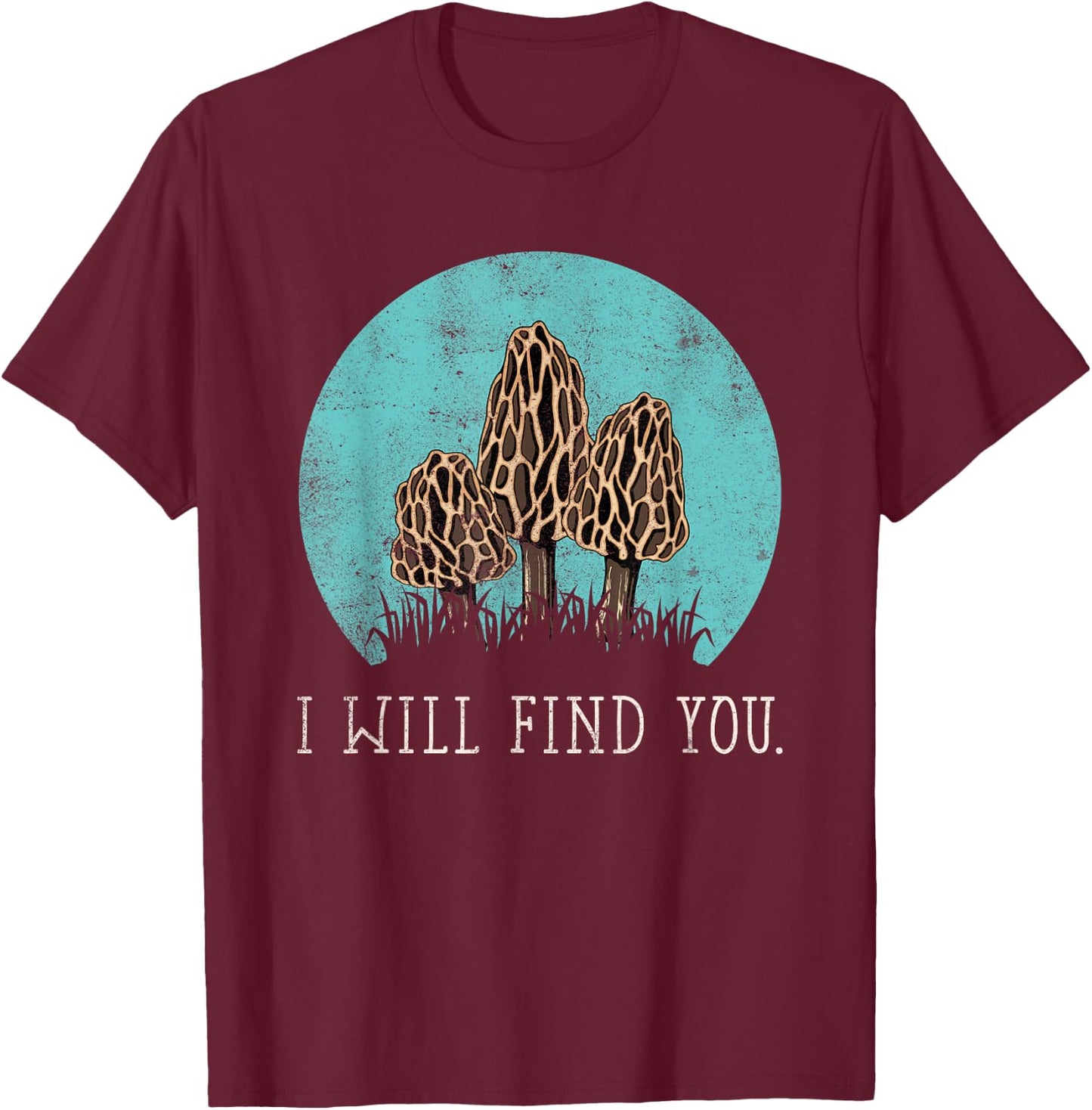 Morel Mushroom Collector Graphic T-Shirt - T-Shirt | Maroon