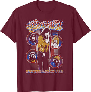 Aerosmith - 1978 North America Tour T-Shirt - T-Shirt | Maroon