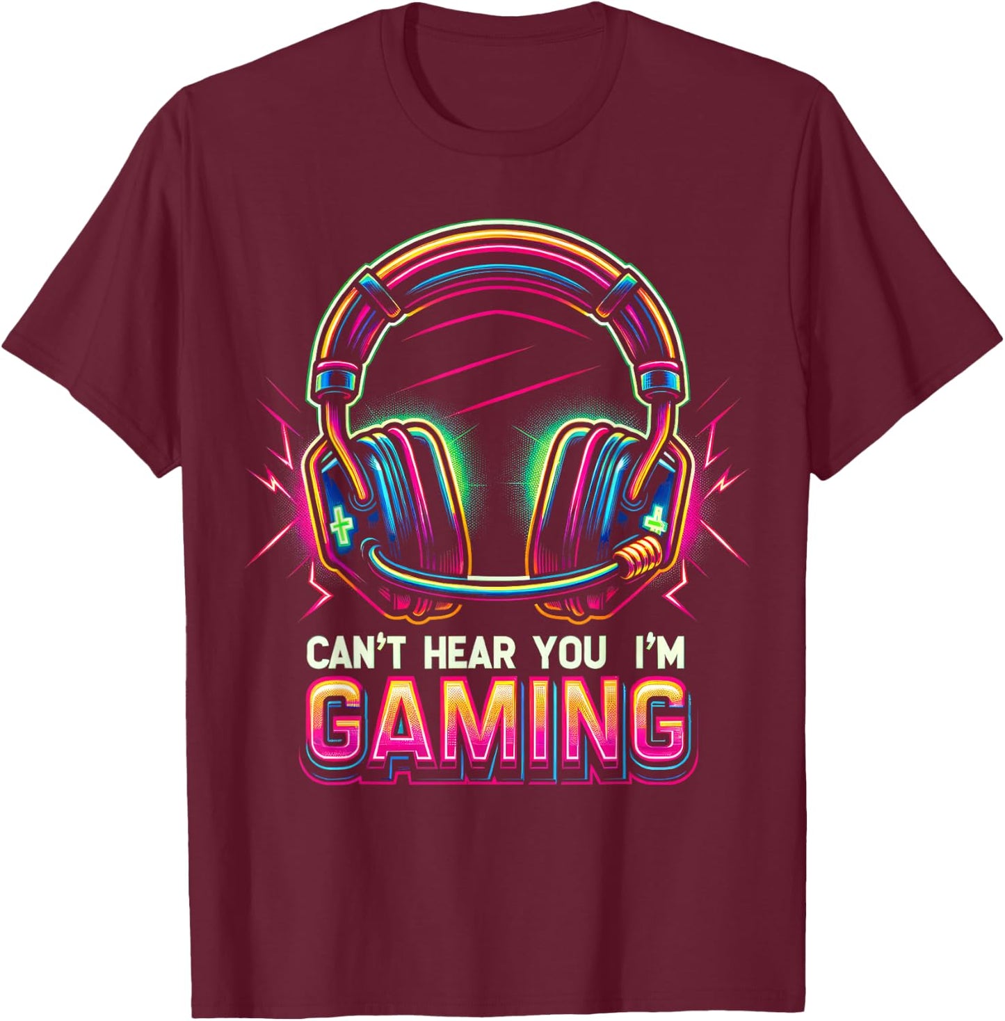Funny Gamer Shirt for Boys Teens Men Video Gaming Graphic T-Shirt - T-Shirt | Maroon