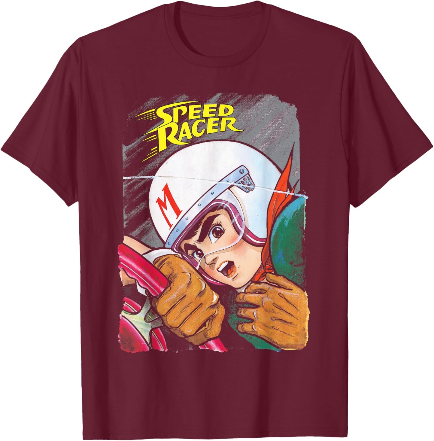 Manga Speed Racer Logo Close T-Shirt - T-Shirt | Maroon